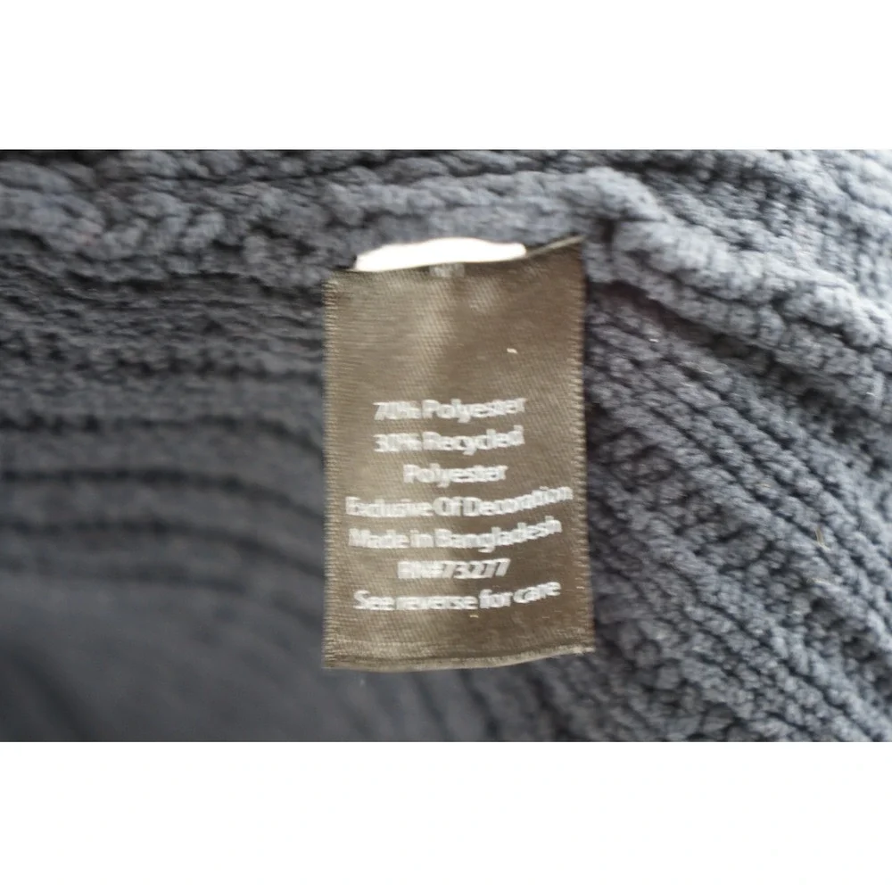 FLX Full Zip Sweater Large Gray Ribbed Mock Neck Pockets Excellent - Picture 5 of 6